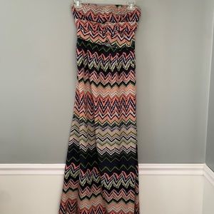 Strapless maxi dress
